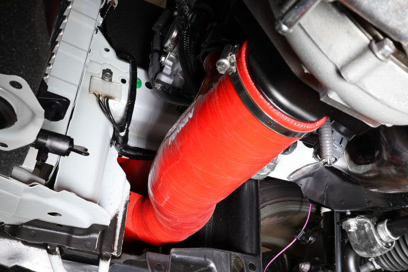 Perrin Red 3in Turbo Inlet Hose w/ Nozzle - 2022+ WRX