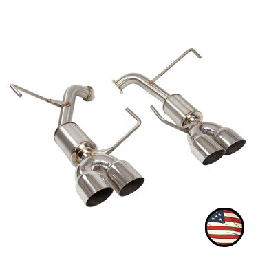 Nameless Axleback Exhaust - 4" Muffler - 3.5" Single Wall Tips - 2015-2021 WRX, 2015-2021 STi
