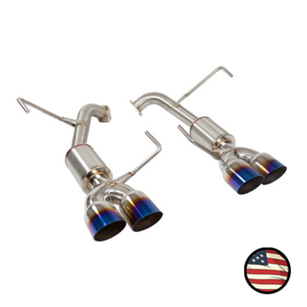 Nameless Axleback Exhaust - 4" Muffler - 3.5" Single Wall Neochrome Tips - 2022+ Subaru WRX