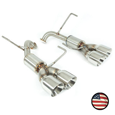 Nameless Axleback Exhaust - 4" Muffler - 4" Double Wall Tips - 2015-2021 WRX, 2015-2021 STi