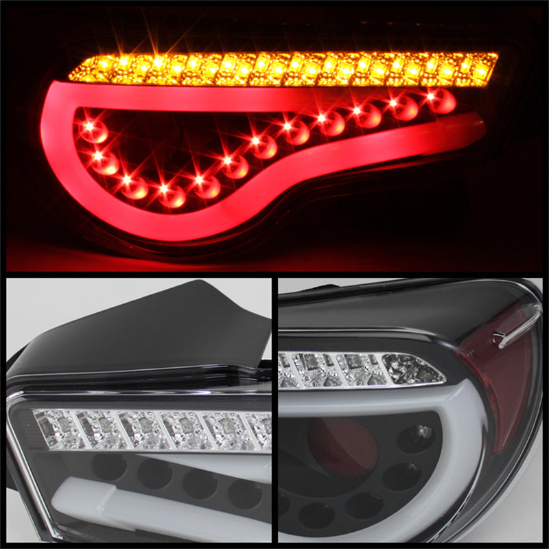 Spyder Light Bar LED Tail Lights (Black) - 13-21 BRZ