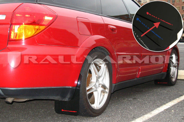 Rally Armor UR Black Mud Flap w/ Red Logo - 2005-2009 Legacy and Outback