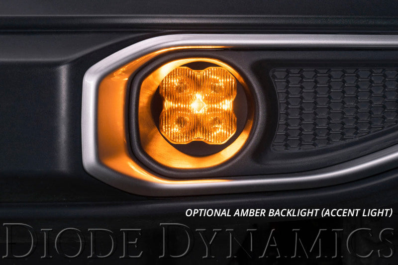 Diode Dynamics SS3 Pro Type X LED Fog Light Kit - Yellow with Amber Backlight - 2011-2014 WRX, 2011-2014 STI, 2008-2009 Legacy