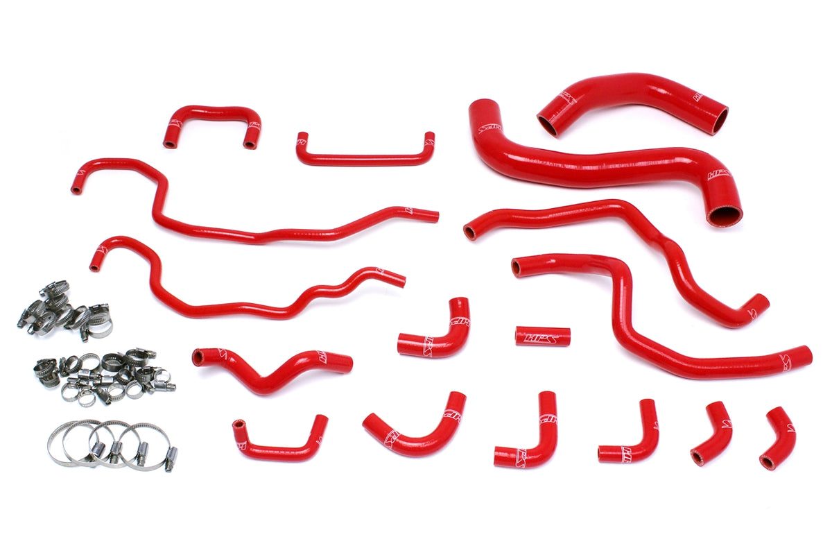 HPS 2015-2021 Subaru WRX STI 2.5L Turbo Silicone Radiator and Heater Hoses - Red (57-1516-RED)