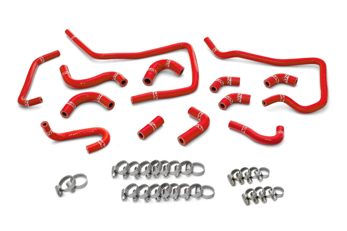 HPS 2002-2003 Subaru Impreza WRX 2.0L Turbo Silicone Ancillary Hoses - Red (57-1805-RED)