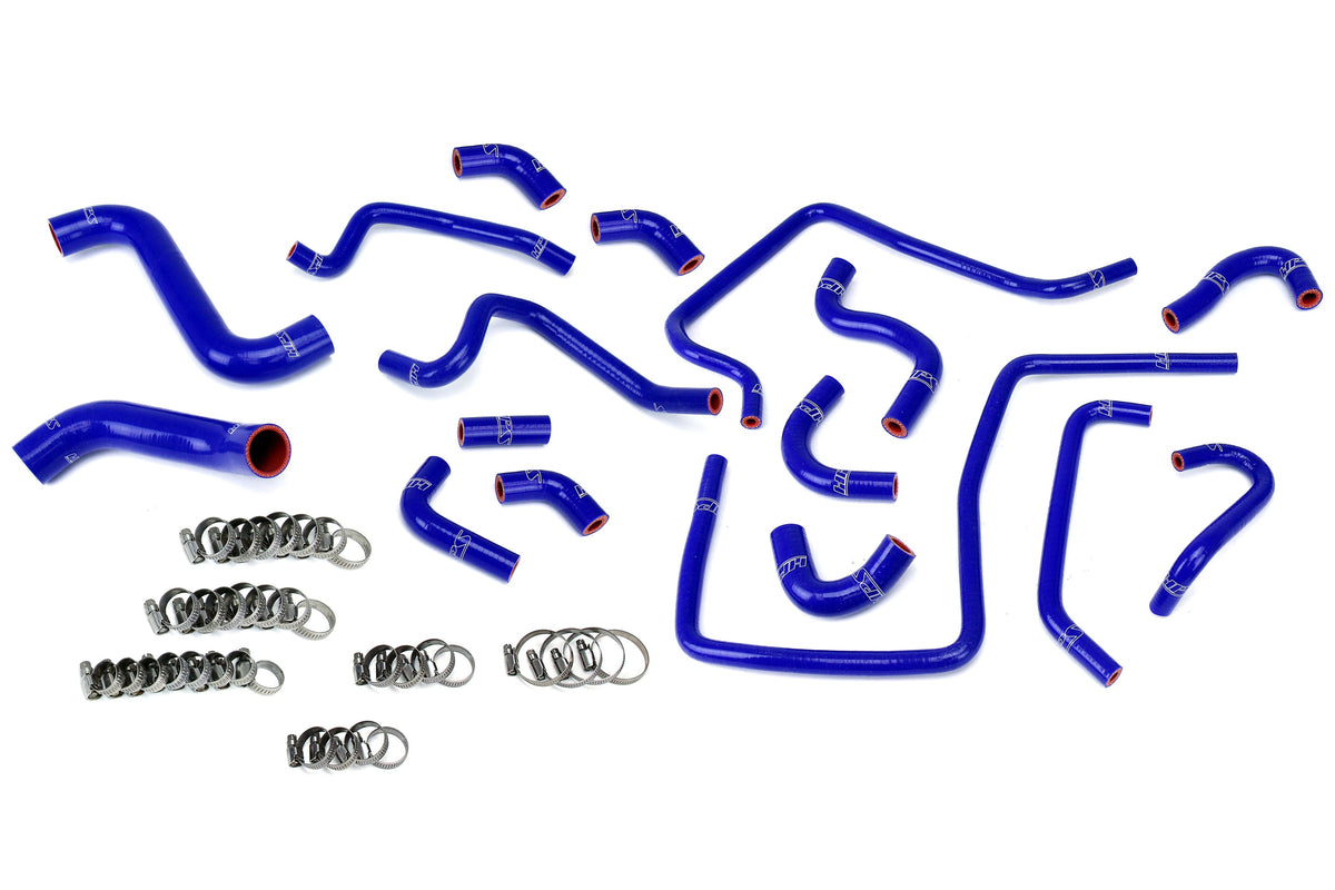 HPS 2002-2003 Subaru Impreza WRX 2.0L Turbo Silicone Radiator, Heater and Ancillary Hoses - Blue (57-1812-BLUE)