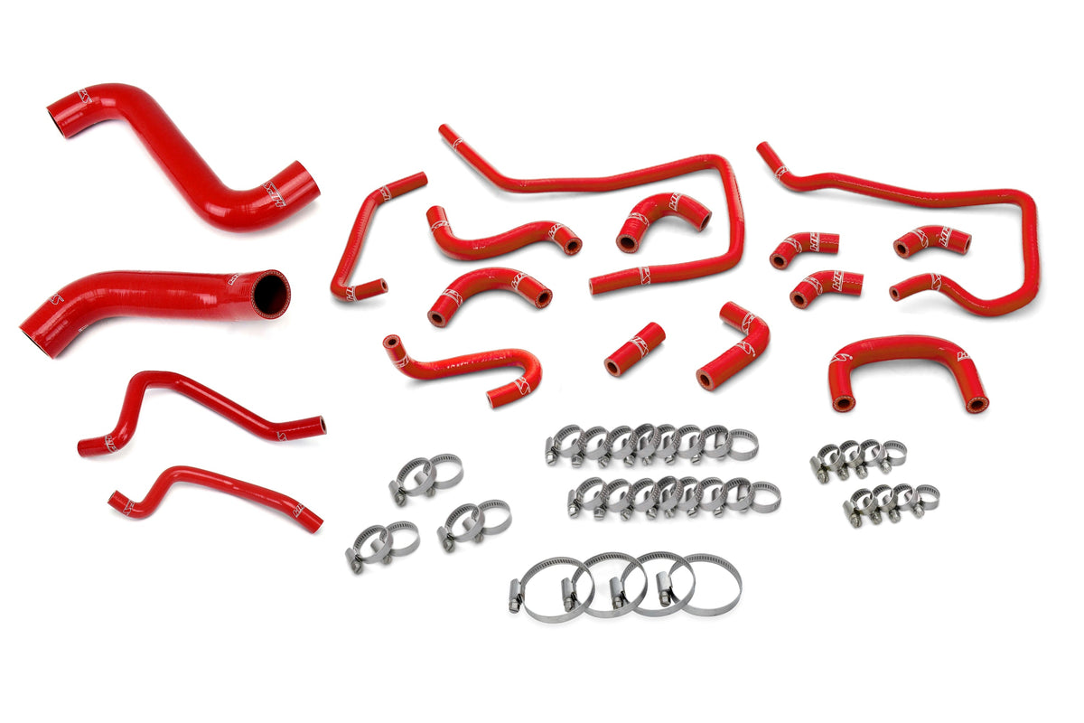 HPS 2004 Subaru Impreza WRX 2.0L Turbo Silicone Radiator, Heater and Ancillary Hoses - Red (57-1813-RED)