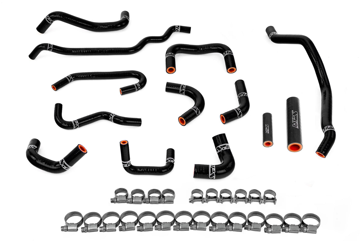 HPS 2008-2014 Subaru Impreza WRX 2.5L Turbo Manual Trans. Silicone Ancillary Coolant Hoses - Black (57-2131A-BLK)