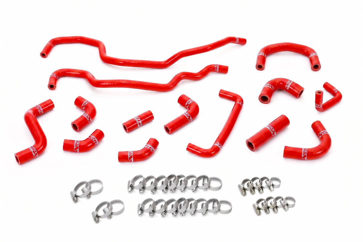 HPS 2008-2014 Subaru Impreza WRX STi 2.5L Turbo Silicone Ancillary Hoses - Red (57-2256-RED)