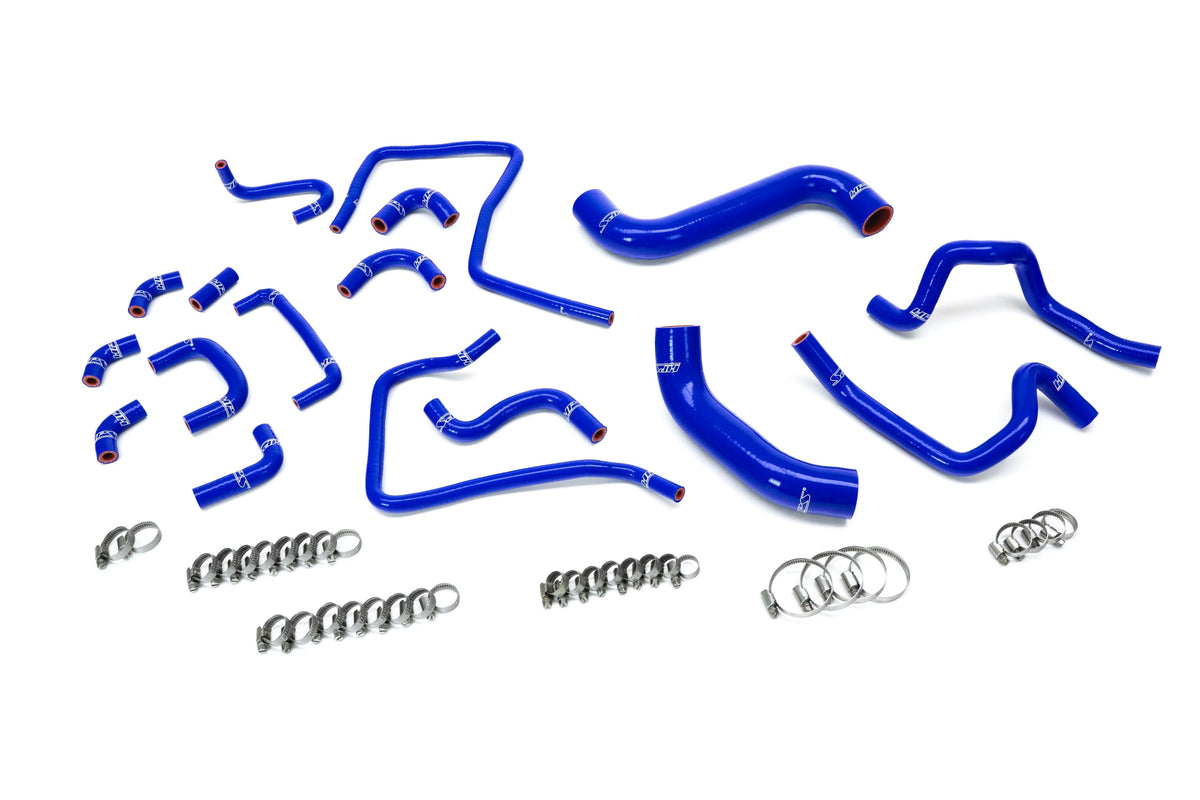 HPS 2004 Subaru Impreza WRX STi 2.5L Turbo Silicone Radiator, Heater, and Ancillary Hoses - Blue (57-2304-BLUE)