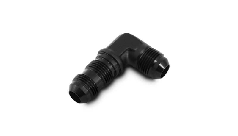 Vibrant -8AN Bulkhead Adapter 90 Degree Elbow Fitting - Anodized Black