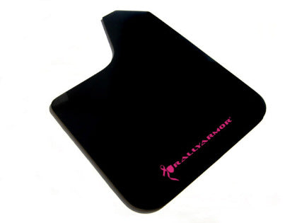 RALLY ARMOR BASIC MUD FLAPS - PINK LOGO - UNIVERSAL