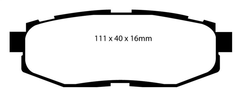 EBC Yellowstuff Rear Brake Pads - 2022+ WRX MT w/ Manual E-brake,  13-21 BRZ, 2022+ BRZ