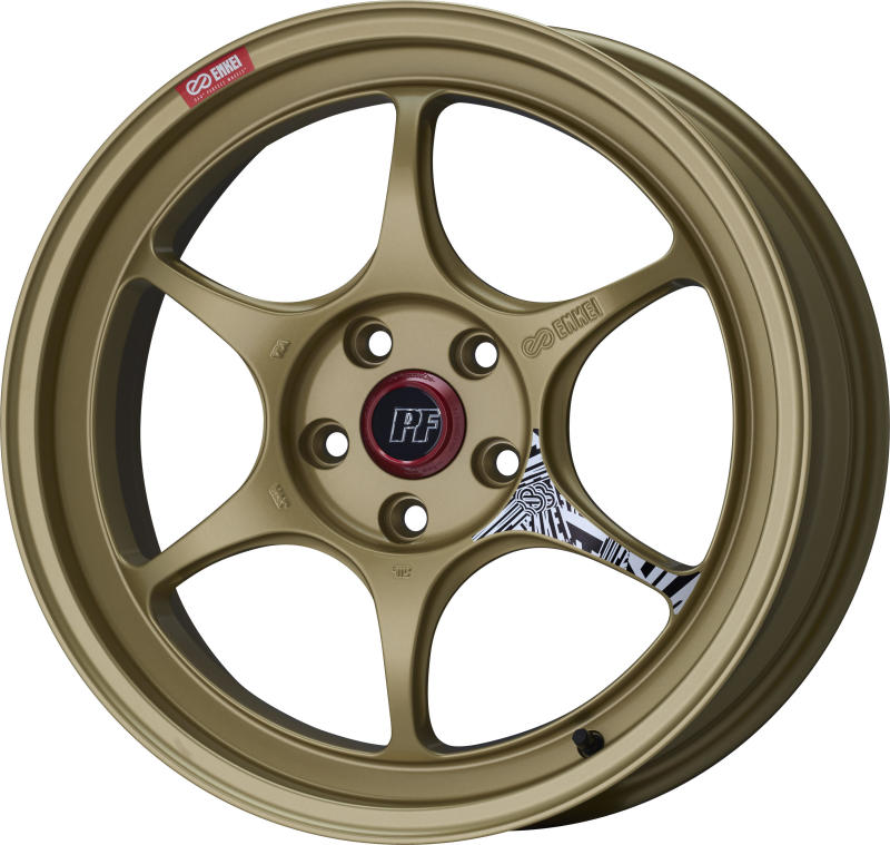 Enkei PF06 18x8.0 +45 5x114.3 Gold Wheel