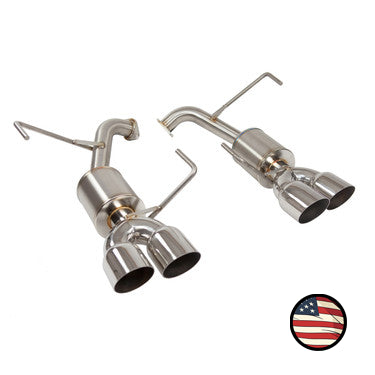 Nameless Performance Axleback Exhaust - 5" Muffler - 3.5" Single Wall Tips - 2011-2014 WRX/STi Sedan