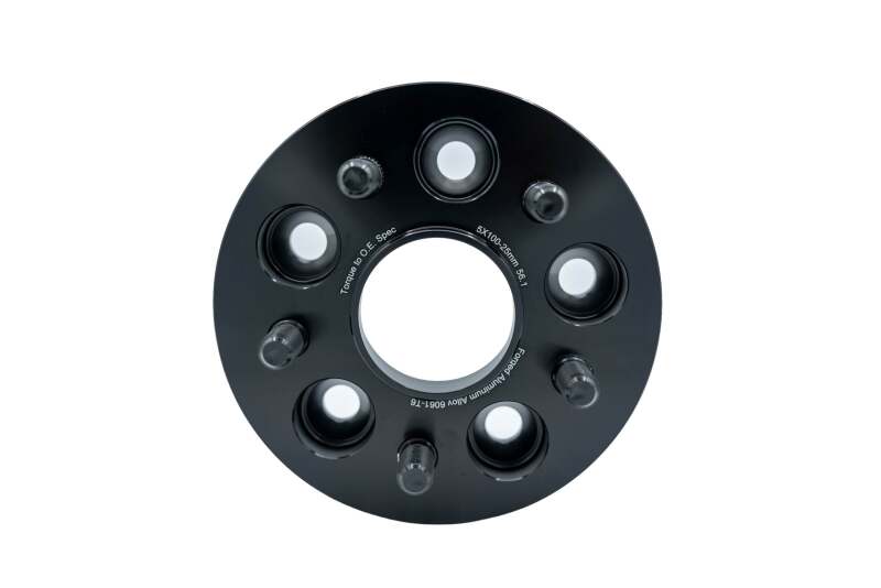GrimmSpeed Hub-Centric Wheel Spacers - Pair - 25mm 5x100 Black - 2002-2014 WRX, 2004 STI