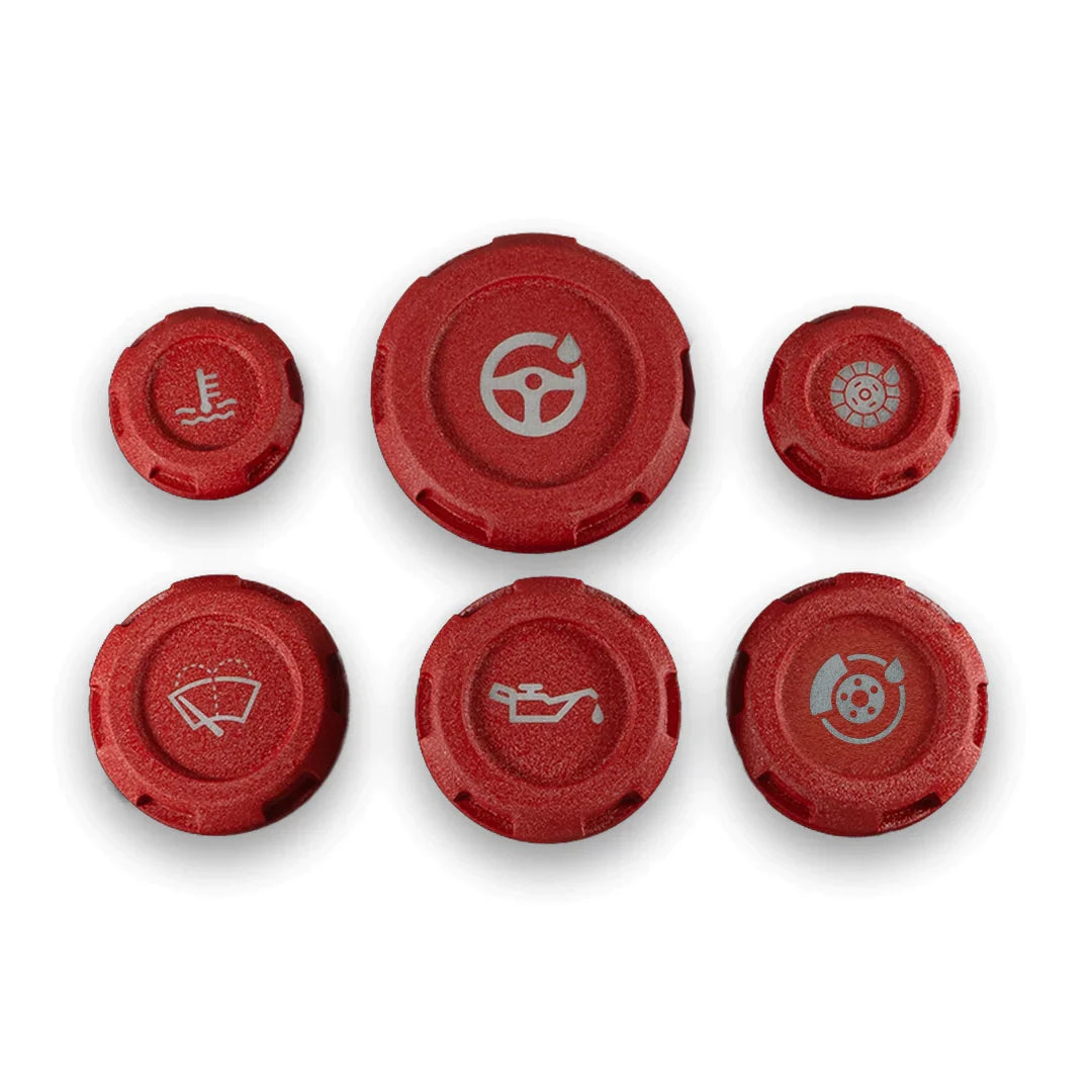 BILLETWORKZ ENGINE BAY CAPS - ZERO SERIES - FLUID ENGRAVING - 2008-14 WRX/STI