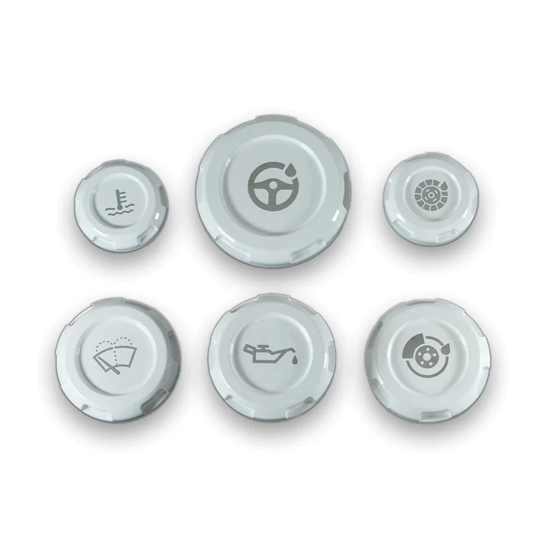 BILLETWORKZ ENGINE BAY CAPS - ZERO SERIES - FLUID ENGRAVING - 2008-14 WRX/STI