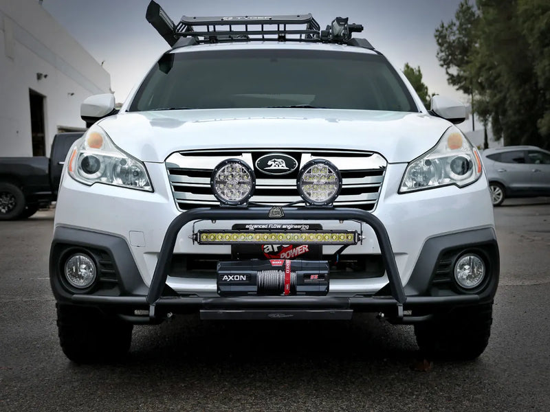 aFe POWER Terra Guard Front Bumper w/ Winch Mount - Black - 10-14 Subaru Outback H4 2.5L / H6 3.6L