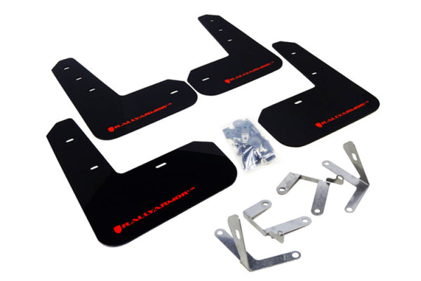 Rally Armor UR Mudflaps Black Urethane RED Logo - 2013-2021 BRZ
