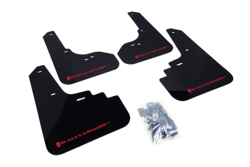 Rally Armor UR Black Mud Flap w/ Red Logo - 2005-2009 Legacy and Outback