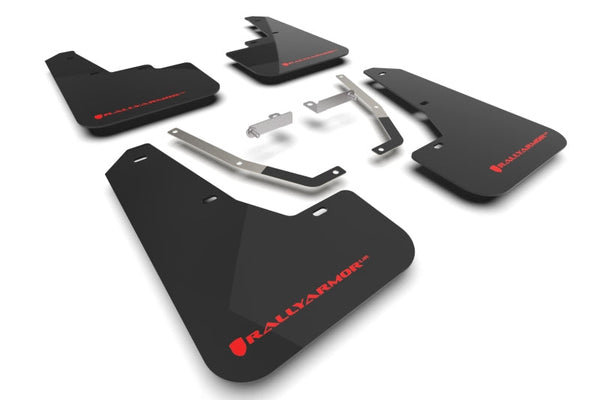 Rally Armor Black UR Mud Flap Red Logo - 2024+ Subaru Crosstrek
