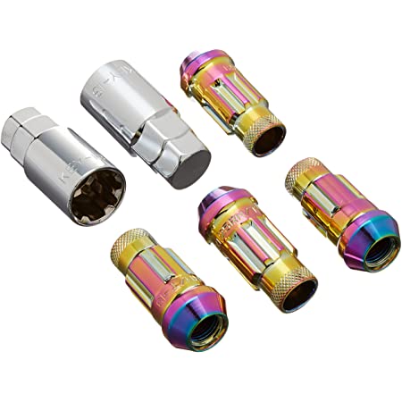 Wheel Mate Muteki SR48 Open End Locking Lug Nut Set of 4 - Neon 12x1.25 48mm