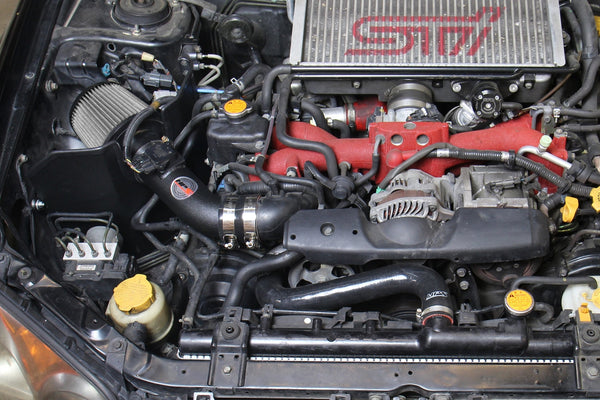 HPS Performance Shortram Cold Air Intake Kit Installed 2002-2005 Subaru Impreza WRX 2.0L Turbo 827-606