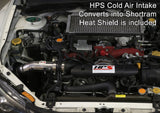 HPS Performance Cold Air Intake Kit 2008-2014 Subaru WRX 2.5L Turbo installed as Shortram Intake 837-566