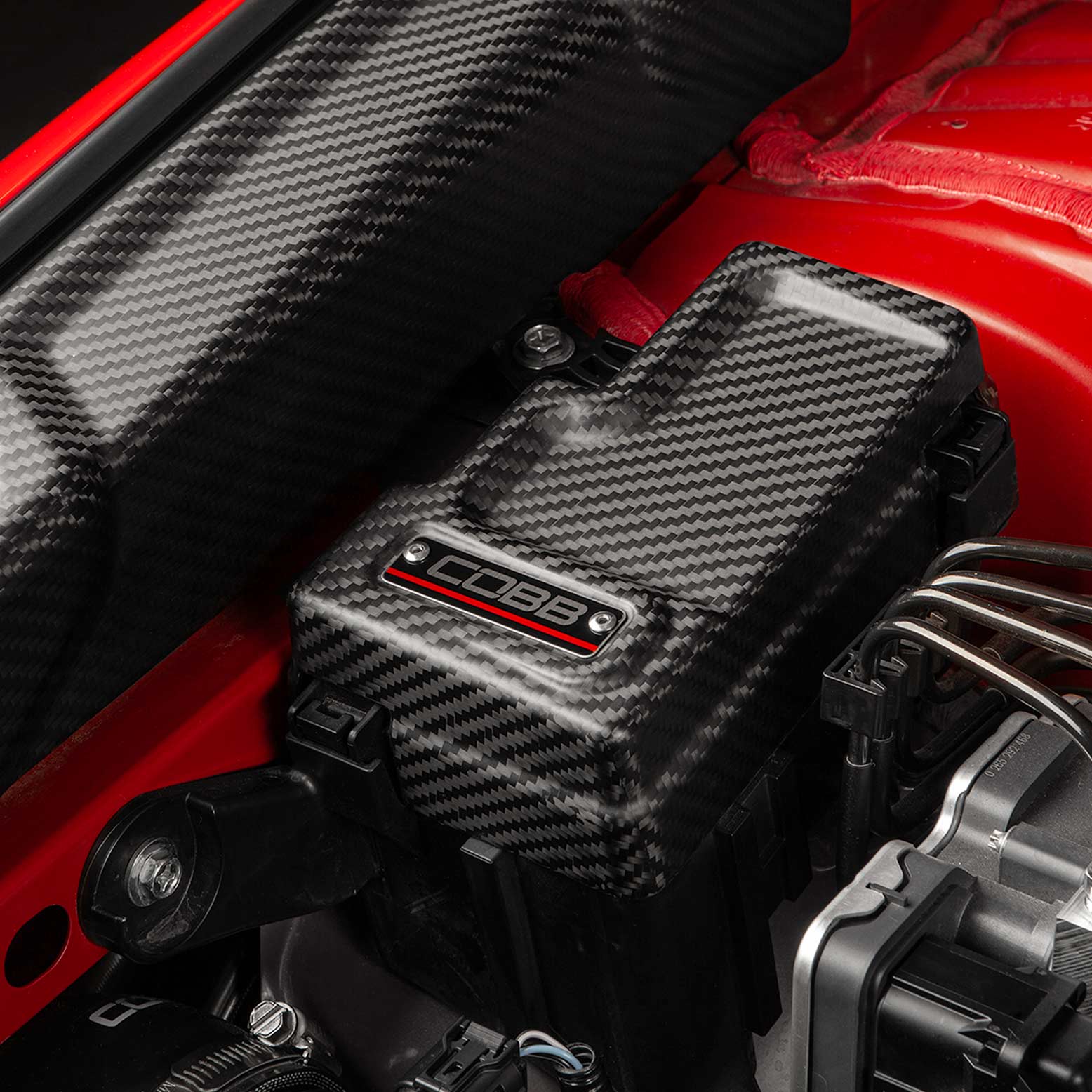 COBB Redline Matte Carbon Fiber Fuse Cover (Passenger Side) - 2022+ WRX