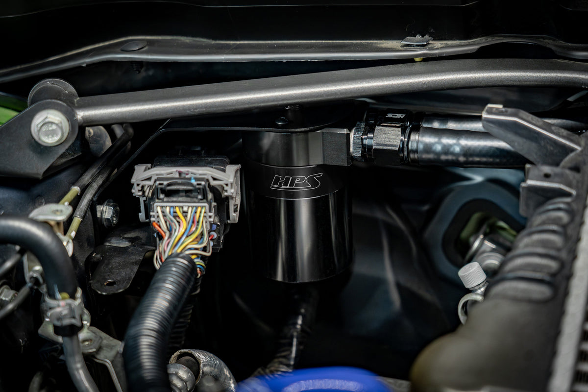 HPS Subaru Oil Catch Can - Black (860-004WB)