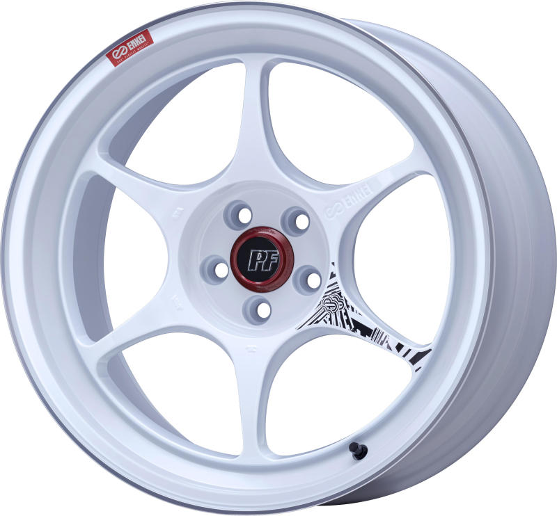 Enkei PF06 18x8.5 +48 5x100 White Machined Wheel