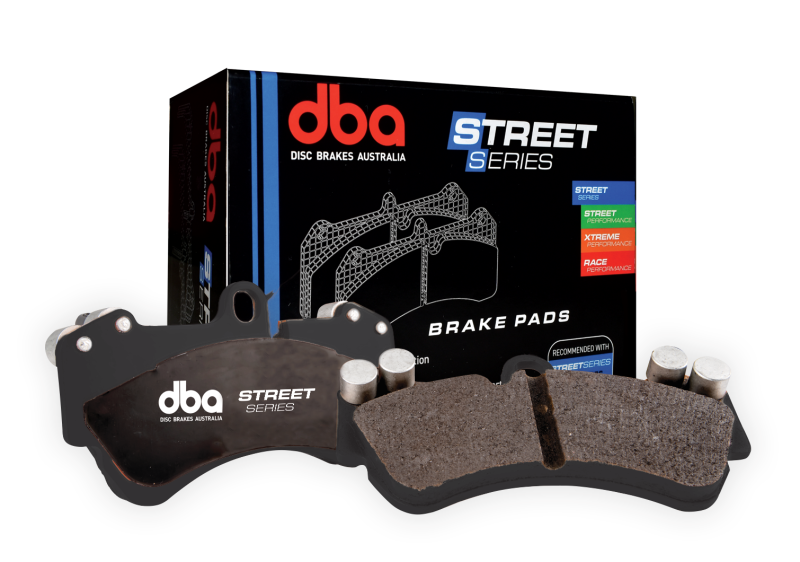 DBA Street Series Rear Brake Pads - 2022+WRX w/ Manual E-Brake, 2013-2021 BRZ w/ Steel Calipers, 2010-2014 Legac, 2014-2015 Forester XT