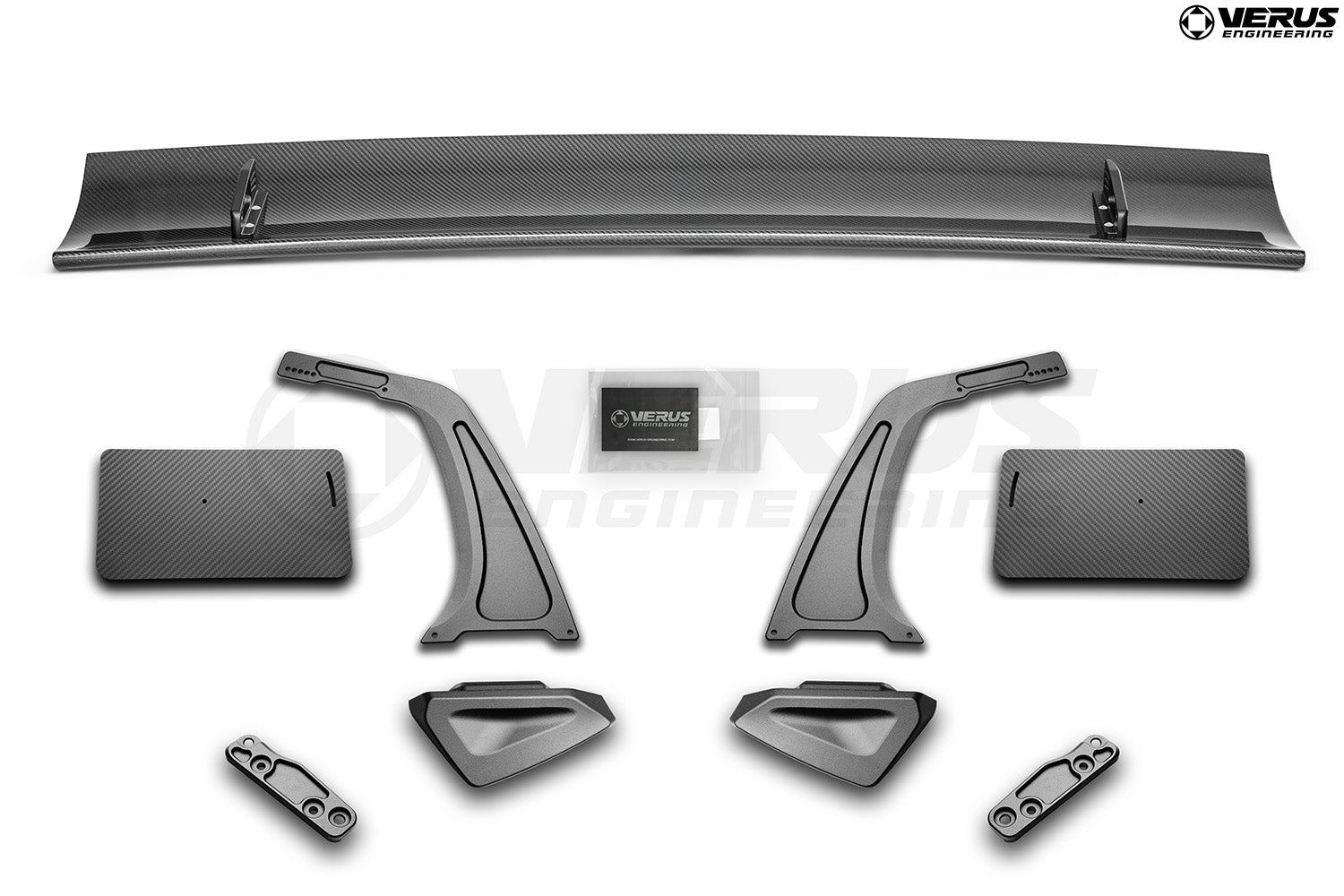 Aerus Composites C4 Carbon Wing Ber カーボン Verus Engineering Swan Neck UCW Rear Wing Kit - 2022+ BRZ, 2022+ GR86