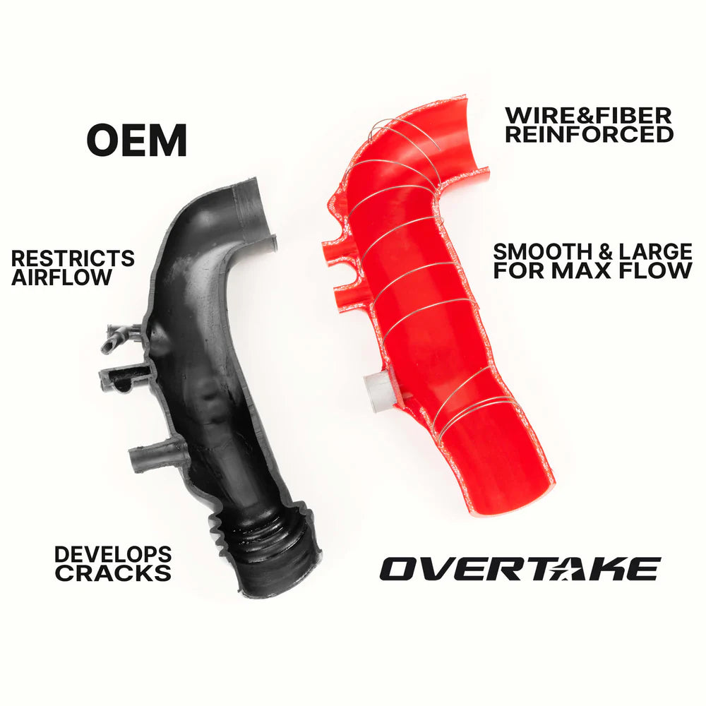 Overtake Silicone Turbo Inlet Hose - Subaru 2008-14 WRX, 2005-09 LGT/OBXT, 2009-13 FXT