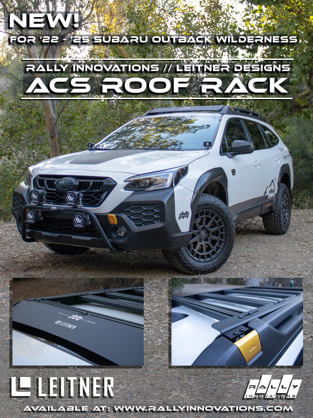 Rally Innovations x Leitner Designs ACS Platform Roof Rack - 2022-2025 Subaru Outback Wilderness