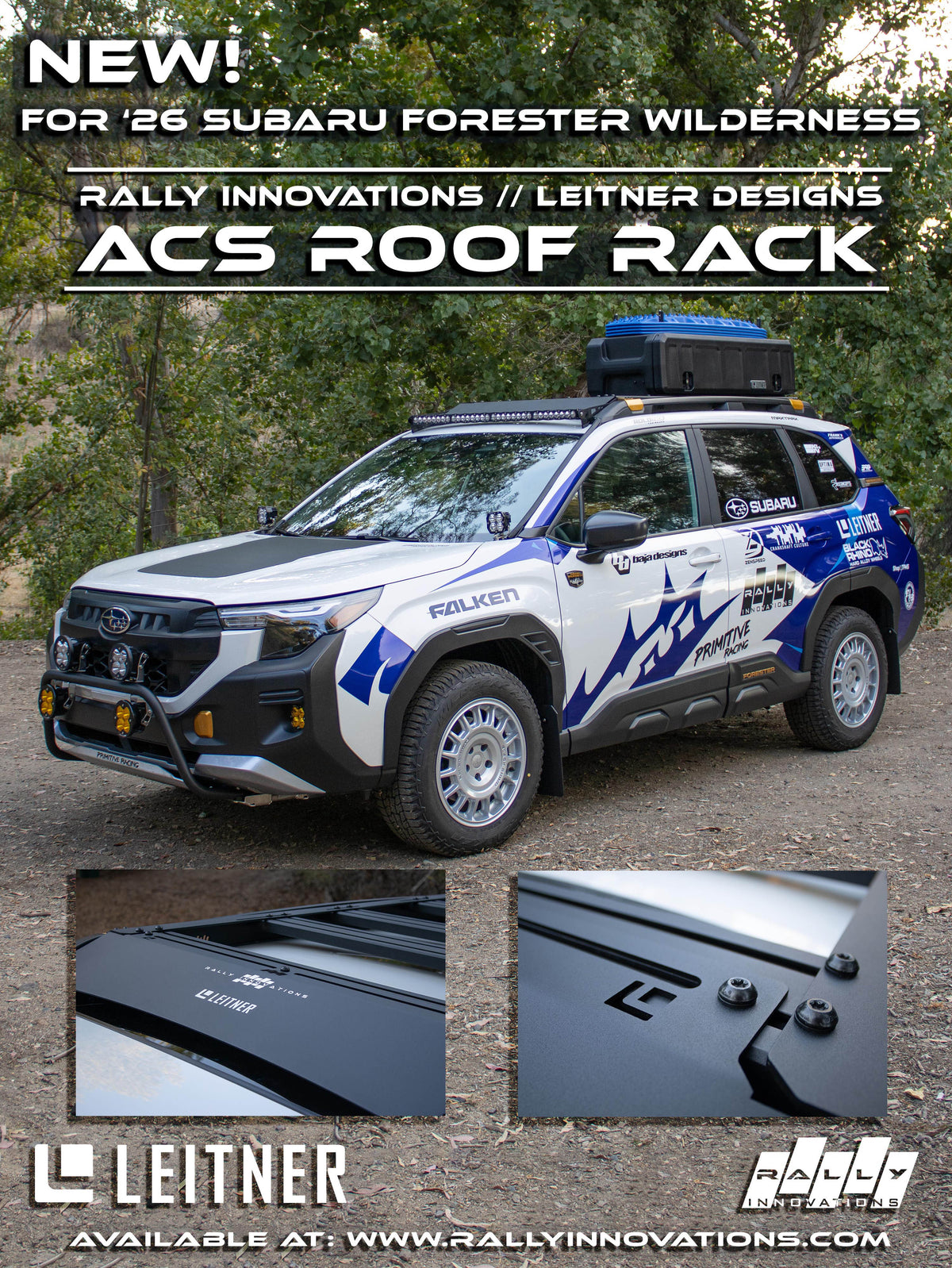 Rally Innovations x Leitner Designs ACS Platform Roof Rack - 2026+ Subaru Forester Wilderness