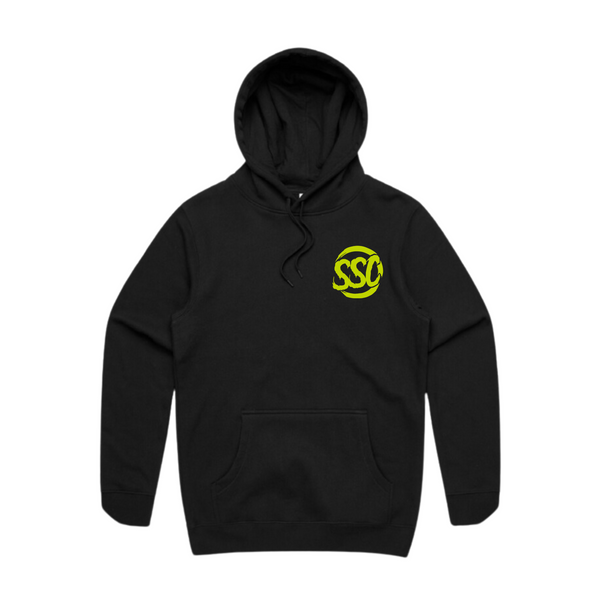 SSC PREMIUM HEAVYWEIGHT HOODIE - TURBO - BLACK/ACID GREEN