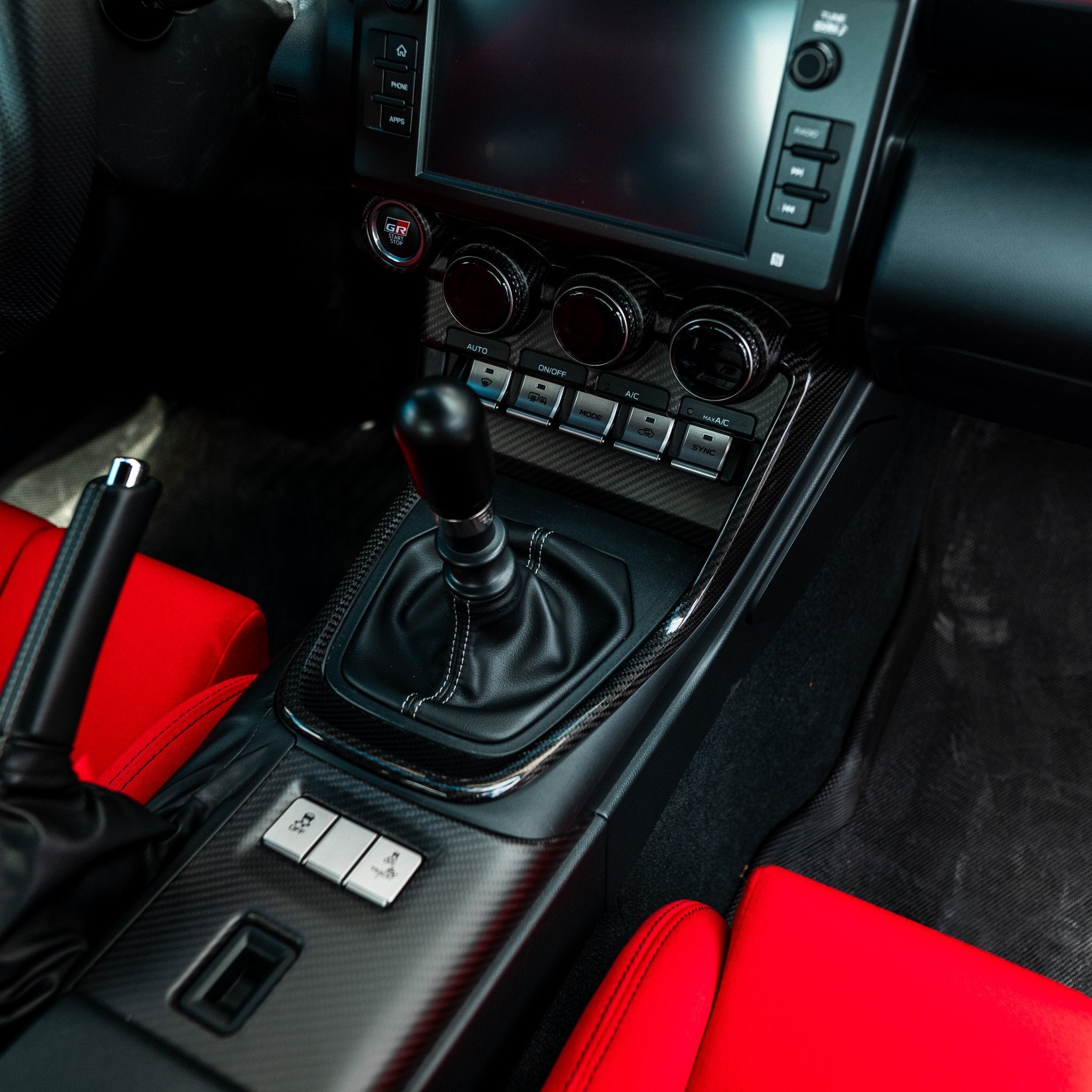 Driven.Media Carbon Fiber Outer Shifter Trim - 2022+ Toyota GR86 / Subaru BRZ