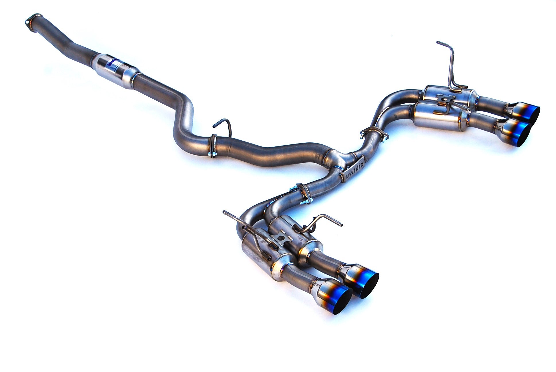 Invidia Gemini R400 Full Titanium Quad Tip Exhaust - 2011-2014 WRX SED