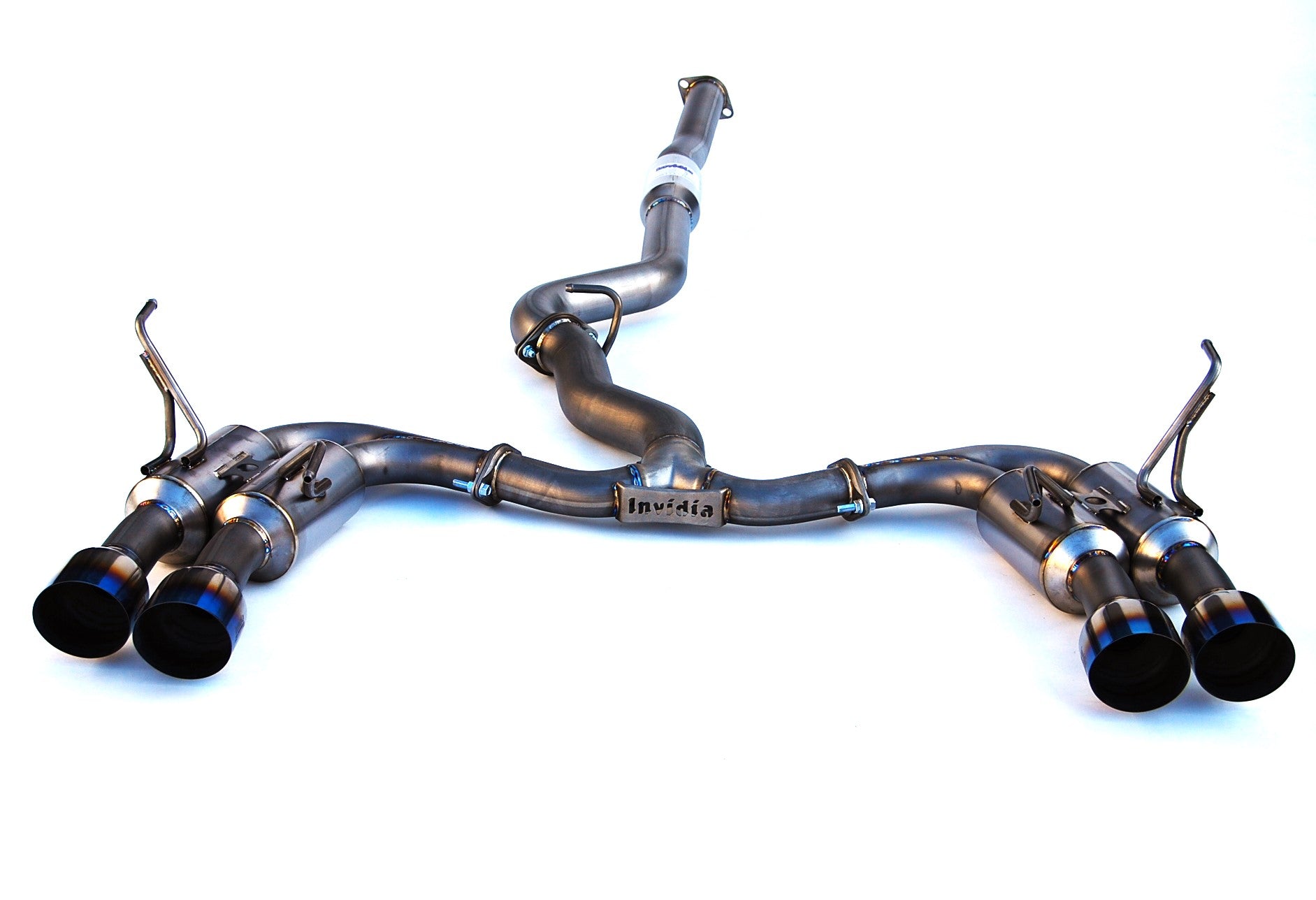 Invidia Gemini R400 Full Titanium Quad Tip Exhaust - 2011-2014 WRX SEDAN, 2011-2014 STI SEDAN