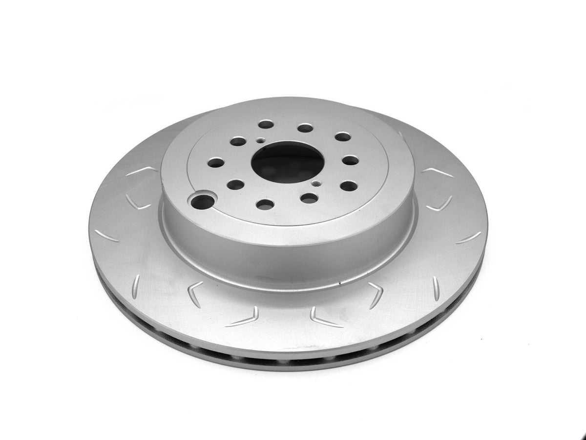 FactionFab V2 Slotted Rear Brake Rotor - Single - 2018-2021 STI, WRX w/ Brembo