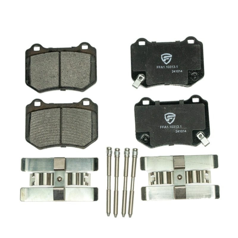 FactionFab V2 Rear Brake Pads - 2018-2021 STI, 2024+ WRX TR / tS w/ Brembo