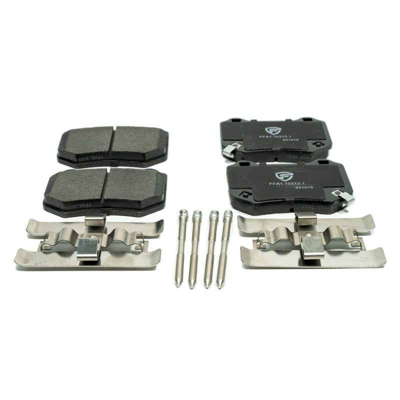 FactionFab V2 Rear Brake Pads - 2018-2021 STI, 2024+ WRX TR / tS w/ Brembo