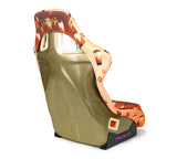 NRG FRP Bucket Seat PRISMA Boba Edition Vegan Material w/ phone pocket - Gold pearl back - Large