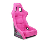 NRG FRP Bucket Seat PRISMA Edition W/ Pearlized Back Fushia Alcantara - Large