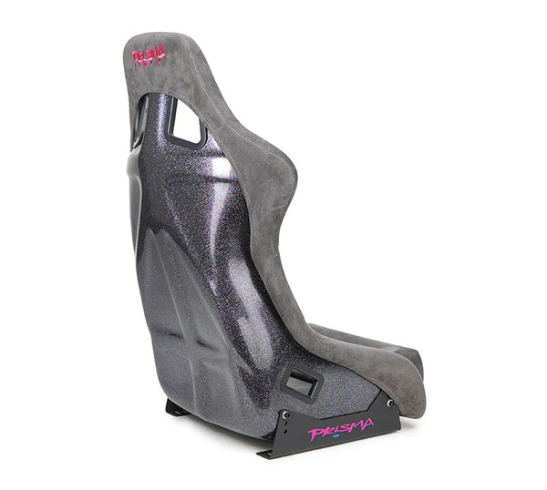 NRG FRP Bucket Seat PRISMA Edition W/ Pearlized Back Gun Metal Alcantara - Medium