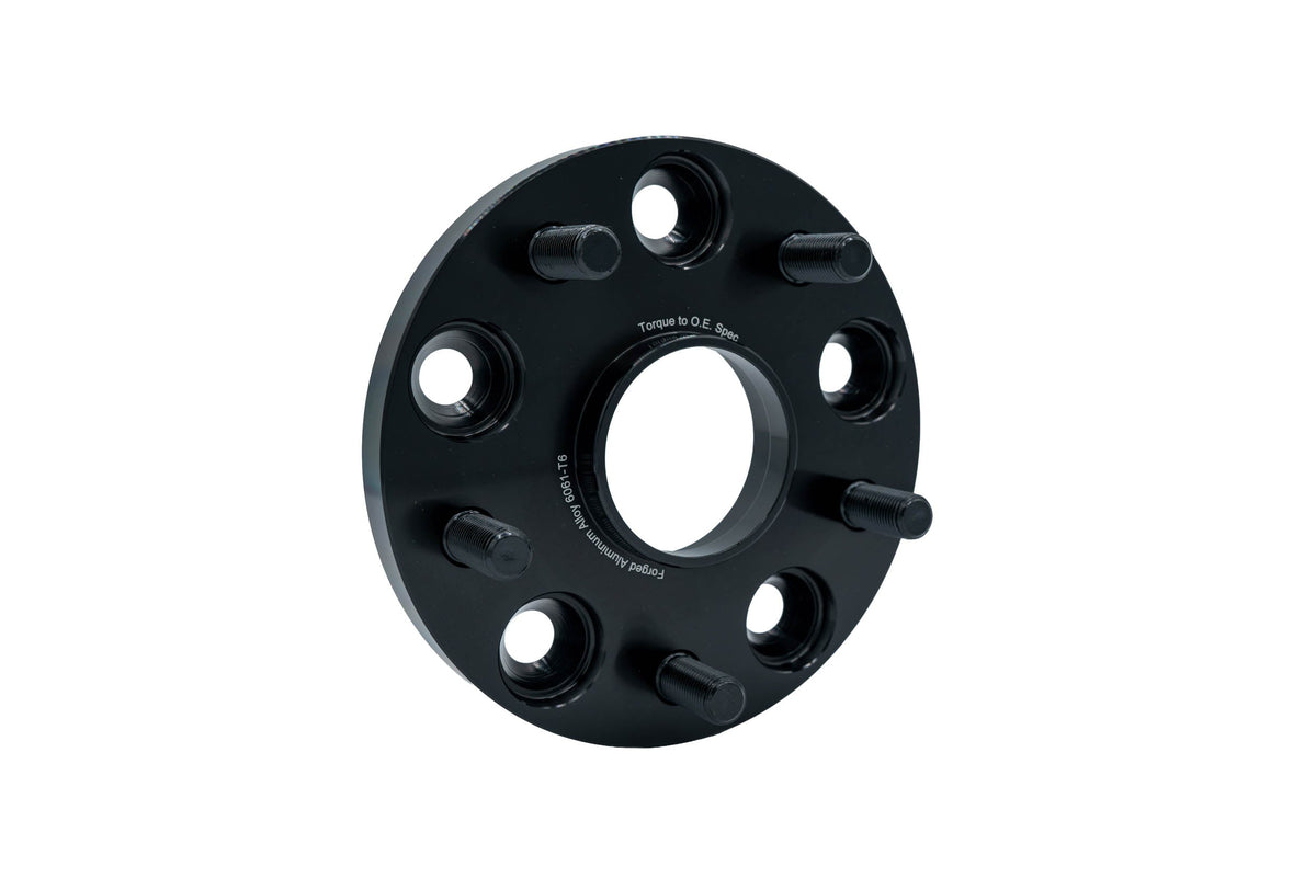 GrimmSpeed Hub-Centric Wheel Spacers - Pair - 15mm 5x114.3 Black - 2005-2021 STI, 2015+ WRX - 2