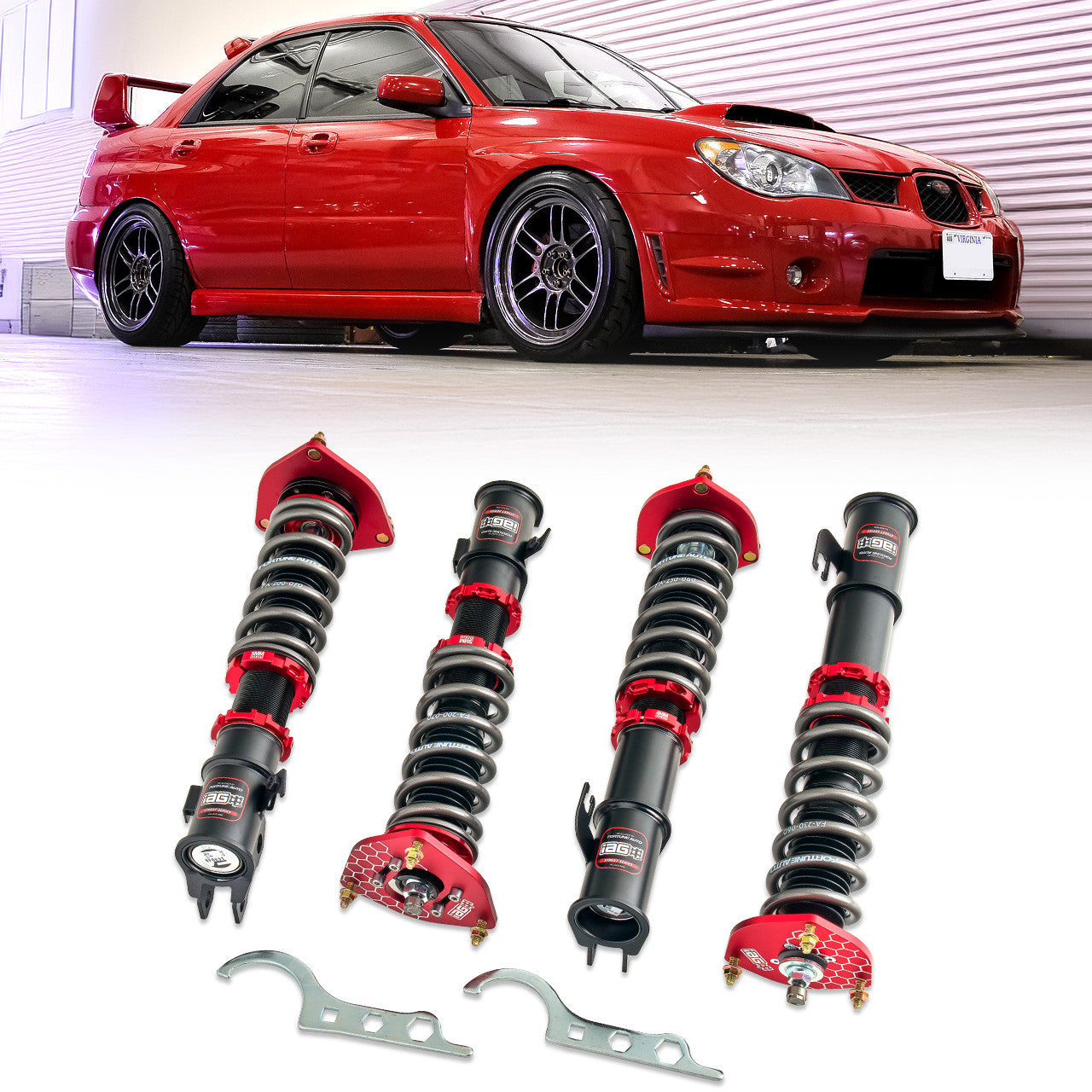 IAG Spec Street Series Coilovers by Fortune Auto - 02-07 WRX, 2004 STI Only
