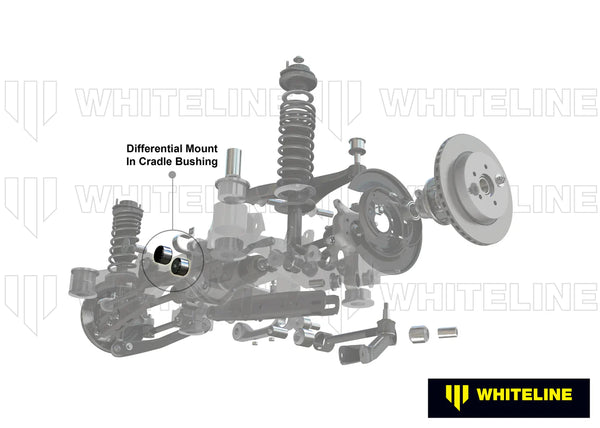 Whiteline Rear Differential Positive Power Kit Bushings - 2008-2021 WRX, 2008-2021 STI, 2005-2009 LGT, 2009-2016